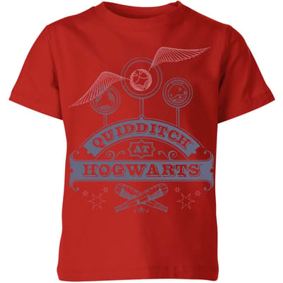 Harry Potter Quidditch At Hogwarts Kids' T-Shirt - Red - 98/104 (3-4 jaar)