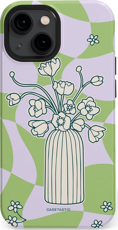 Casetastic Hoesje Geschikt voor Apple iPhone 13 Mini Magsafe - Stijlvolle Beschermende Duo-layer Case - Bosje vol groen