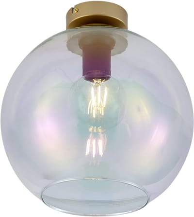 QAZQA sandra - Art Deco Plafondlamp - 1 lichts - Ø 30 cm - Goud/messing - Woonkamer