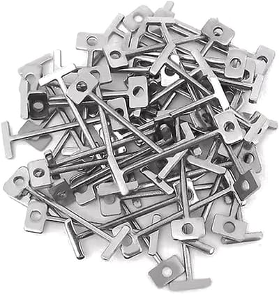 Vervangende Stalen T-Pins voor Tegel Leveling Systeem, 1.5mm, Voor Vloeren en Muren, Bouwgereedschap voor 2mm Tegelvoegen (200 Stuks)
