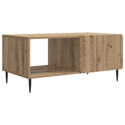 vidaXL - Salontafel - Artisanaal - eiken - 90 - x - 50 - x - 40 - cm - Bewerkt - hout