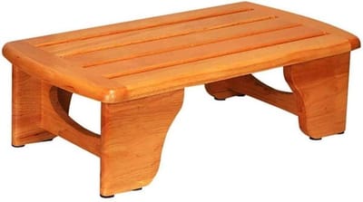 Voetenbank - Badkamer Kruk - Ontspannen Zitten - Antislip Onderkant - 300 kg Belasting - Natuurlijk Hout