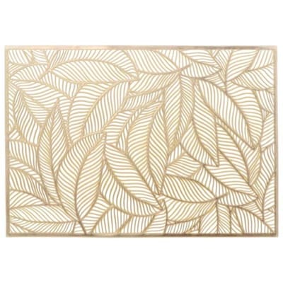 Unique Living | Placemat Nissa | Rechthoekig | Polyester | Goud | 30x45cm