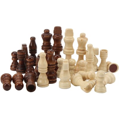 32 Stuks Schaken Alleen met Vilt voor Professionele Beginner Familiebijeenkomsten Picknick Kamperen beige