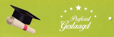 Bloemenkaartjes - 25 Stuks - Geslaagd - Mini Kaartjes - 5 x 15 cm - Bloemist - School - Universiteit - Kadootje - Afgestudeerd - JK-254
