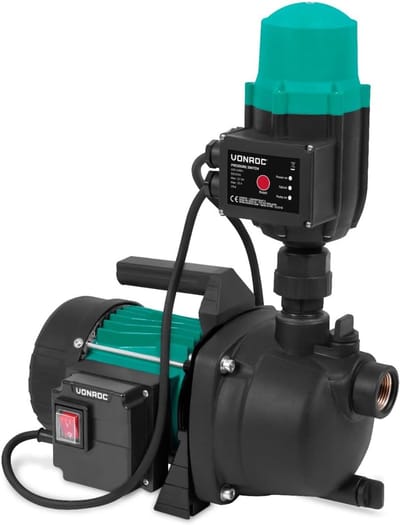 Tuinpomp 800 W – 3300 l/h – Max. druk 4 bar – Irrigatie en drinkwater systemen – Suigdiepte 8 m