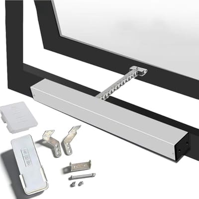 Automatische raamopener - Kettingraamopener - Ventilatie verbeteren - Stil kettingontwerp - 300-1000 mm bereik - Zilver