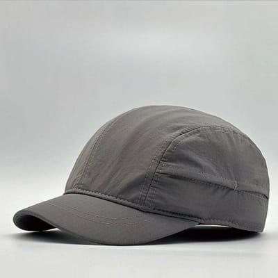 Casquettes de Baseball Style Japonais Grande Taille Visière Courte Fermeture Casquette Rétro Bec de Canard Dessus Souple Chapeau de Soleil Séchage Rapide Cordon Casquette de Sport XL 59-63cm gray