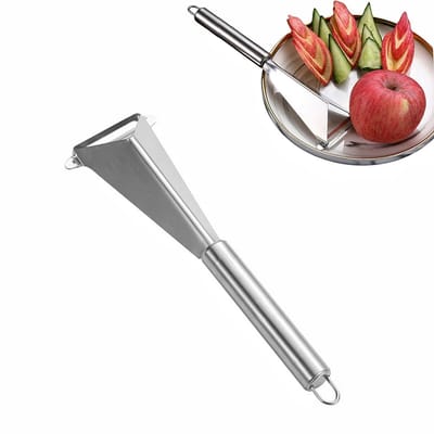 1-stuk fruit snijmes - Ergonomisch ontwerp - Keuken fruit en groente snijmes - Praktisch fruit en groente gereedschap - 23,5 * 5 cm - Voor thuisgebruik, fruit en groente snijden en decoratie - Zilver