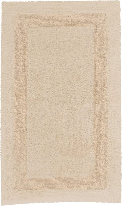 80 x 140 cm beige (natuur) badmat van zacht katoen met uitstekende vochtabsorptie