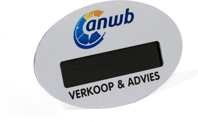 Naambadge | ovale vensterbadge 75x45mm | Aluminium | Venster: 1 regel