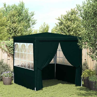 vidaXL - Partytent - met - zijwanden - professioneel - 90 - g/m² - 2x2 - m - groen