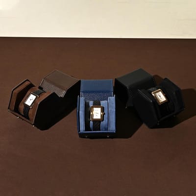 Papten 1 Slots luxe echt lederen horlogedoos, horloge-rol reistas horlogebehuizing voor mannen en vrouwen (koffie)
