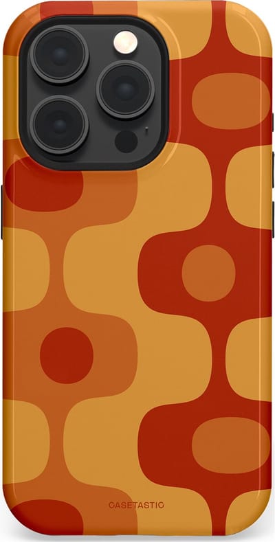 Casetastic Hoesje Geschikt voor Apple iPhone 15 Pro Magsafe - Stijlvolle Beschermende Duo-layer Case - Vintage Rust