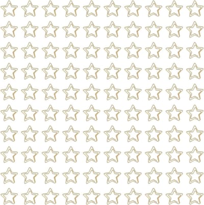 100 Stervormige Paperclips - Kleine Gouden Paperclips voor Kantoor en School, Perfect voor Documentclassificatie en Creatieve Projecten