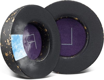 Dailygoods - SOULWIT vervangende oorkussens voor Plantronics BackBeat Pro draadloze hoofdtelefoon met ruisonderdrukking, traagschuim geluidsisolerende oorkussens, zachter eiwitleer (Zwart goud)