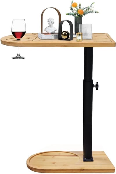 Bijzettafel Verstelbaar - Kleine Salontafel - Veelzijdig Gebruik - 360 Graden Draaibaar - 45-83 cm Hoogte - Niet gespecificeerd