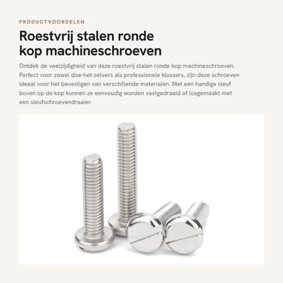 Machineschroeven M5x8mm - Roestvrij Staal - Sleufschroeven - Bevestigingselementen - 20 Stuks - Slijtvast en Duurzaam - Schroeven