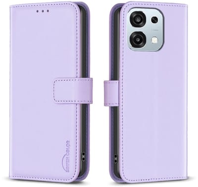 BINFEN Hoesje - Geschikt voor OPPO A6 Pro 5G Hoesje - BINFEN Color Book Case - Lavendel