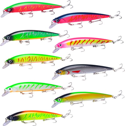 Grote Blinkers 14CM voor Aasvissen - Set van 9 spinners - Kunstaas voor oa Snoek, Meerval & Zeebaars
