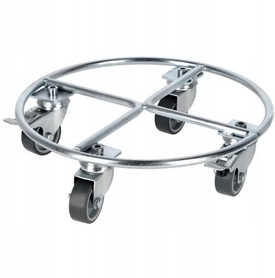 KADAX Plantenroller van staal, bloemenonderzetter met wieltjes, transportroller, rolplank, ronde bloemenhouder, plantenstandaard, potroller, bloemenroller (diameter 30 cm, zilver)