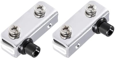 Dailygoods- Glazen Deur Scharnier - Verstelbare IJzeren Clips - 2 Stuks - Voor 3-5 mm Dikte - Duurzaam Ontwerp - Eenvoudige Installatie - Glazen Deur Klem