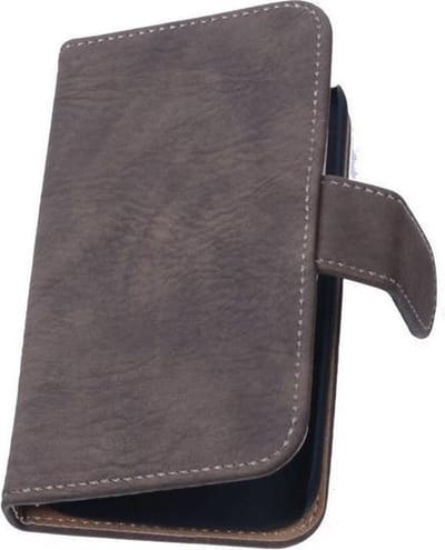 Huawei Ascend G6 4G - Donker Bruin Hout Boomschors Hoesje - Book Case Wallet Cover Beschermhoes