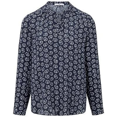 Blouse ­lange mou­wen Van Peter Hahn blauw