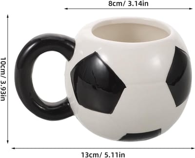 VHV - Voetbal Mok - keramische voetbalbeker voor thee, cappuccino en cacao - sportieve mok voor thuis, kantoor en voetbalfeest - Wereldkampioenschapsthema