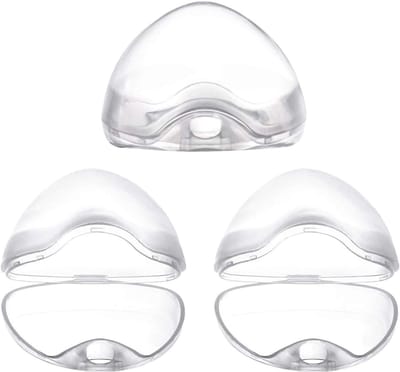 Set van 3 Transparante Fopspeen Dozen, Elegant en Draagbaar, Hygiënische Bescherming voor Fopspenen Thuis en Onderweg, Ideaal voor Kinderen