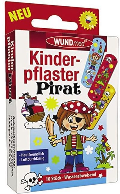 5-delige voordeelverpakking kinderpleisters piraten thema