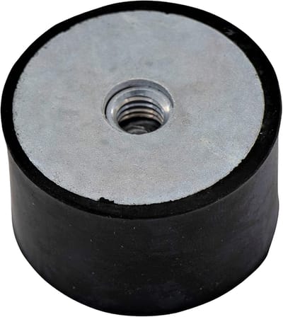 Rubberen buffer - Trillingsdemper - Apparatuur dempen - Enkelzijdige buitendraad - 40x40E M10 - Zwart