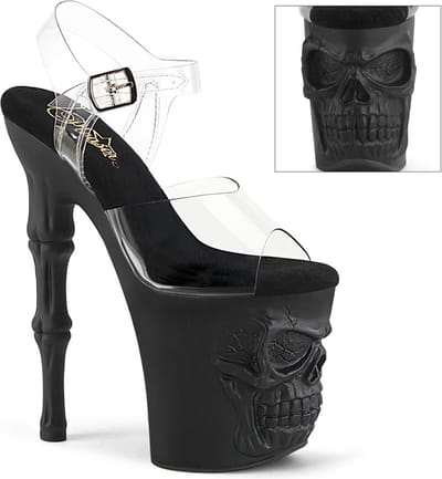 Pleaser - RAPTURE-808 Sandaal met enkelband - US 5 - 35 Shoes - Zwart