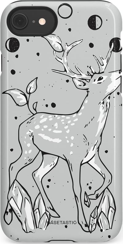 Casetastic Hoesje Geschikt voor Apple iPhone 7/8/SE - Stijlvolle Beschermende Duo-layer Case - Kristalwoud