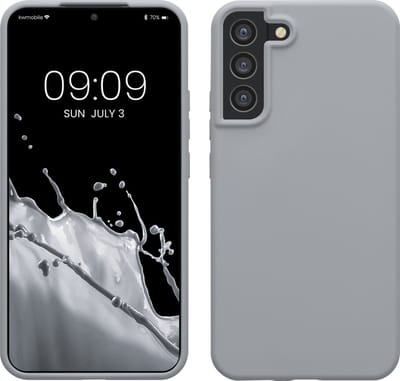 kwmobile telefoonhoesje geschikt voor Samsung Galaxy S22 Plus - Hoesje met siliconen coating - Smartphone case in grijs