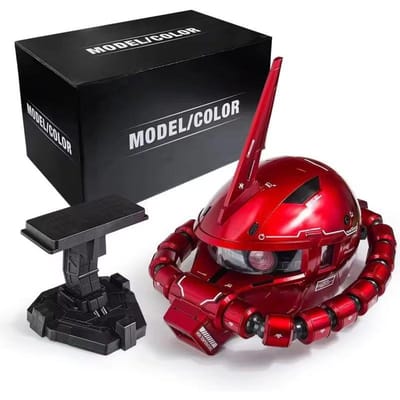 Zaku Draagbare Helm Cosplay Prop Replica Waterglijbaan Decals Basis Usb Oplaadkabel Anime Figuur Verzamel Speelgoed Ontworpen Voor Verzamelaars