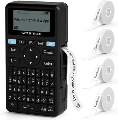 Draagbare mini labelprinter E11 - oplaadbare lithiumbatterij, compatibel met iOS en Android, thermische printtechnologie, breedte 15-30 mm, 360 dpi, labels voor thuis, kantoor en op reis
