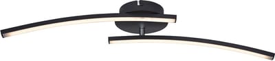 LED plafondlamp Moderne daglicht woonkamer, mat zwart, staaf design, 1x LED 12W 1000Lm 3000-6000K, LxBxH 59x12x11 cm