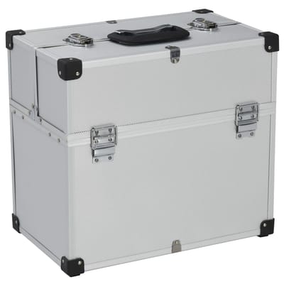 vidaXL - Gereedschapskoffer - 38x22,5x34 - cm - aluminium - zilverkleurig