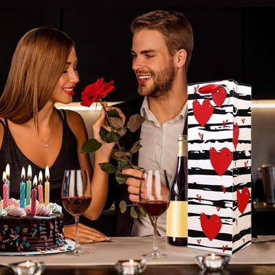 12 Luxe Cadeauzakken voor Wijnflessen - Geschenktassen voor Valentijnsdag & Feestjes