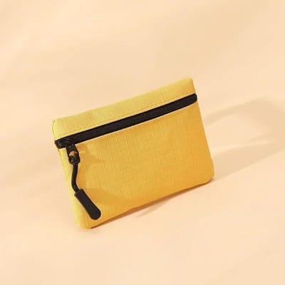 Canvas Mini Muntzakje Eenvoudige Rits Kinder Opbergzakje Geldvak Effen Kleur Munt Sleuteltas Vrouwen Mannen Schattige Portemonnee Mini Portemonnee