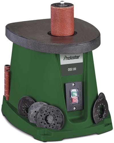 Oscillerende spindelschuurmachine max. schuurhoogte 116 mm 0,45 kW 230V inclusief accessoires Holzstar OSS100