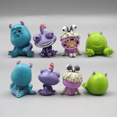 4 Stuks University Monsters Toy Story Inc Figuren Alien Anime Actiefiguur Michael Wozosky Randall Boggs Q Versie Model Speelgoed