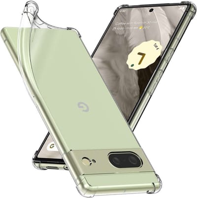 ebestStar - Hoes geschikt voor Google Pixel 7, Silicone Slim Cover Case, Versterkte Hoeken en Randen hoesje, Transparant