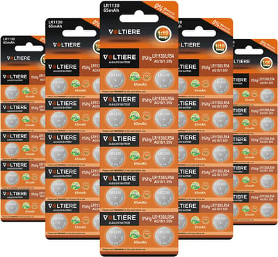 Voltière 50-Pack LR1130 Batterij - AG10 Knoopcel Batterijen - LR-1130 Knoopcelbatterij - 50 Stuks
