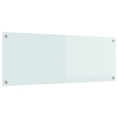 vidaXL - Keukenachterwand - Wit - 110 - x - 40 - cm - gehard - glas
