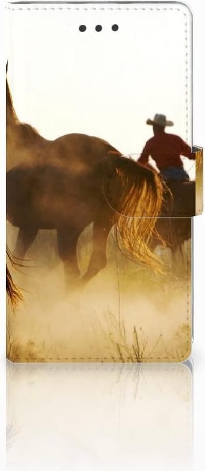 Book Case voor Huawei Ascend P8 Lite Telefoonhoesje met Pasjes Design Cowboy