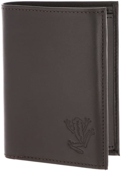 oxmox Leren portemonnee Leather RFID Protect Kombibörse Frog 2.0 Embossed Brown donkerbruin