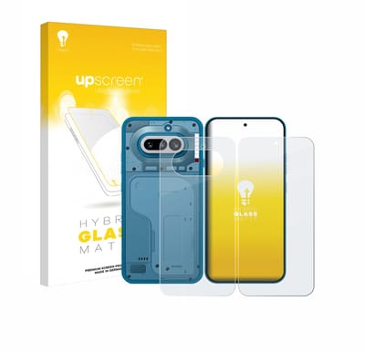 upscreen - Screenprotector voor Nothing Phone (4a) (Voor+Achter) - Folie Beschermfolie Beschermglas matte