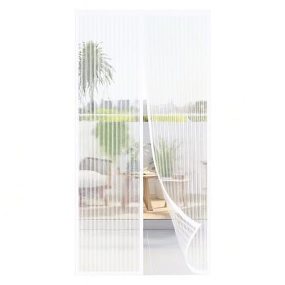 ForDig Vliegengordijn 100x213cm - Glasvezel A-kwaliteit - Luxe Deurhor Magnetisch - Horgordijn – Vliegengordijn – Hordeur - Wit
